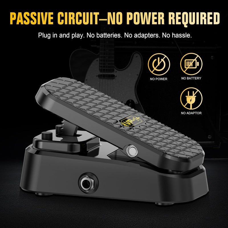 Lefiko Volume Expression Pedal for Electric Guitar – Dual-Function Passive Foot Controller, No Power Required, Silent Operation, Non-Slip Design, 1/4” Input/Output for Effects and Pedalboards - Image 3